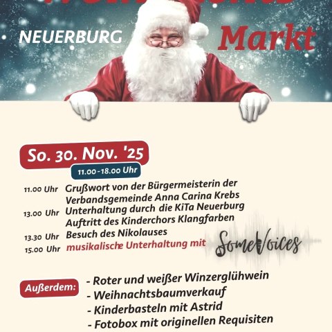 Programm Neuerburger Weihnachtsmarkt, © Vereinsgemeinschaft Neuerburg Programm Neuerburger Weihnachtsmarkt, © Vereinsgemeinschaft Neuerburg