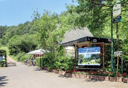 Eingang zum Camping Drei Spatzen Eingang zum Camping Drei Spatzen