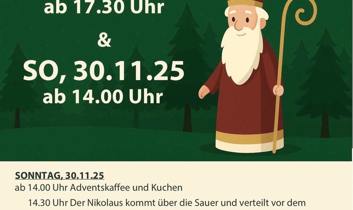 Nikolausmarkt im Abteihof, © facebook/Aktiv für Bollendorf Nikolausmarkt im Abteihof, © facebook/Aktiv für Bollendorf