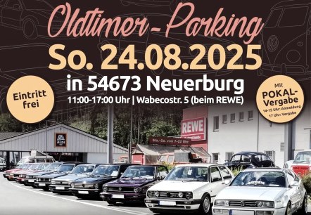 VW classic car parking, © VW Altblech Neuerburg VW classic car parking, © VW Altblech Neuerburg