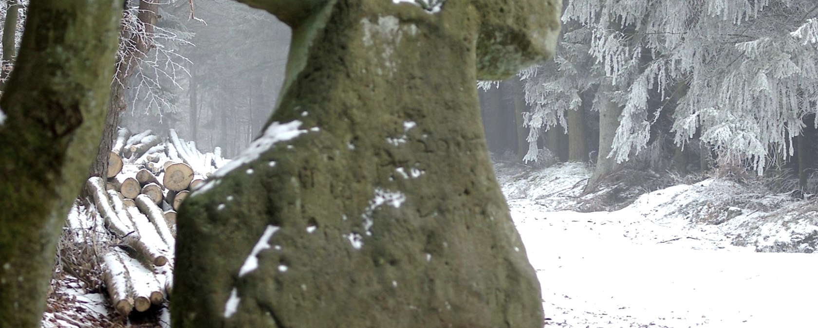 Fraubillenkreuz im Winterwald, © Elke Wagner Fraubillenkreuz im Winterwald, © Elke Wagner