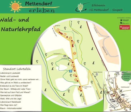 site-map-forest-and-nature-trail, &copy; Eifelverein Mettendorf-Sinspelt
