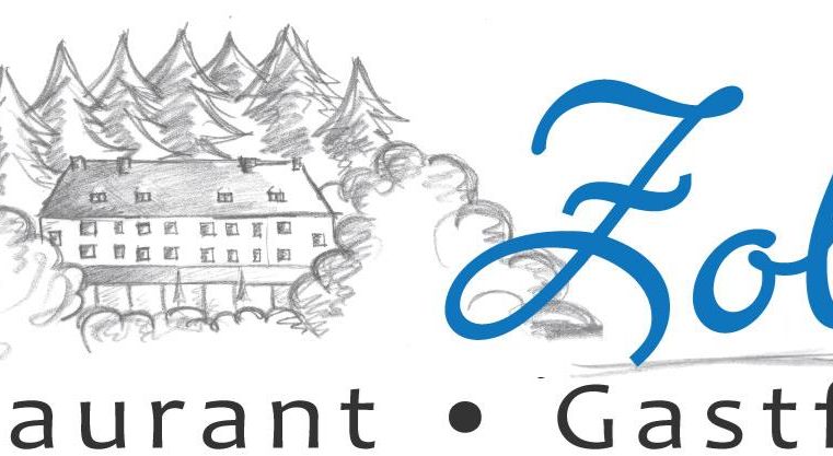 Ein Logo des Alten Zollhauses, das ein Hotel und Restaurant repräsentiert. Es zeigt eine stilisierte Darstellung des Gebäudes und betont Gastfreundschaft.