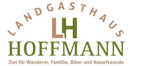 Ein ansprechendes Logo des Landgasthaus Hoffmann. Ziel für Wanderer, Familien, Biker und Naturfreunde.