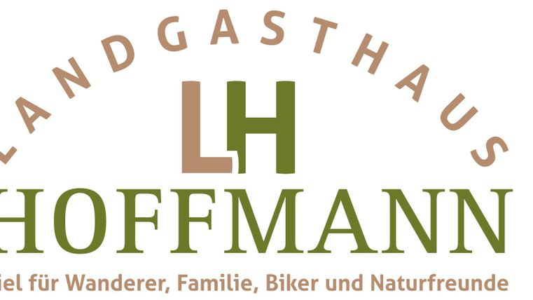 Ein ansprechendes Logo des Landgasthaus Hoffmann. Ziel für Wanderer, Familien, Biker und Naturfreunde.