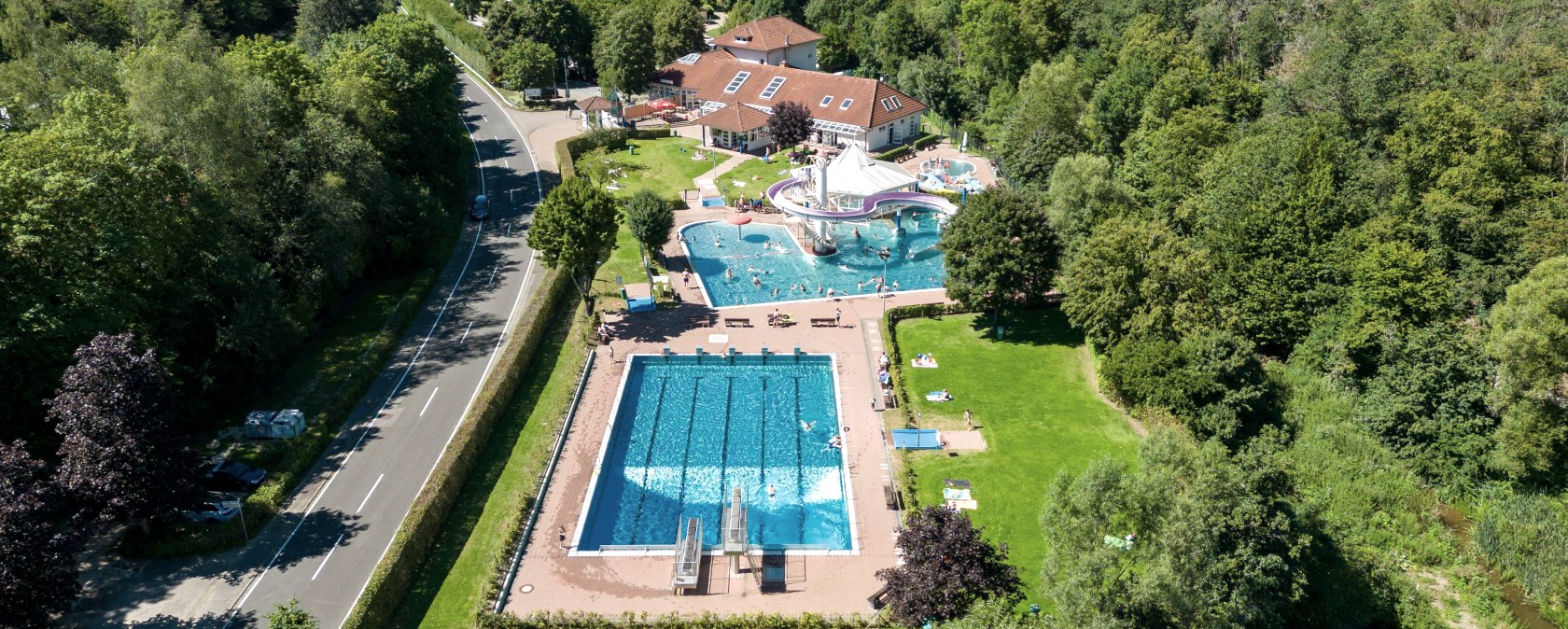 AuqaFun Luftaufnahme, © Camping In der Enz, Neuerrburg