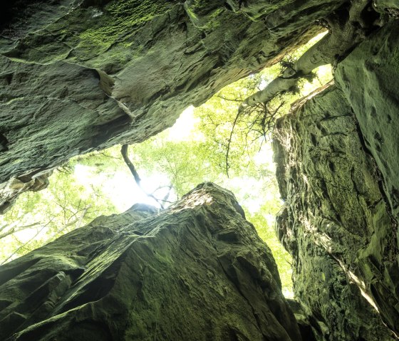 Teufelsschlucht - Blick nach oben, &copy; Foto: Dominik Ketz, Quelle: Felsenland S&uuml;deifel Tourismus GmbH