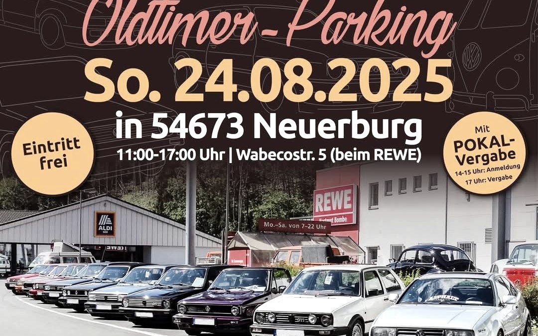 VW parkeerplaats voor klassieke auto's, © VW Altblech Neuerburg