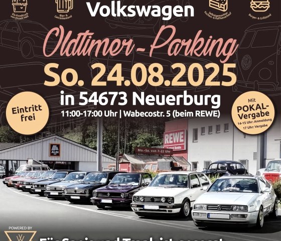 VW classic car parking, © VW Altblech Neuerburg