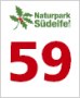 Logo des Naturparks Südeifel mit roter Zahl 59 auf weißem Hintergrund.