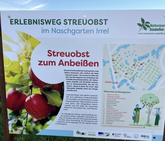 Naschgarten Irrel-Infotafel, &copy; Felsenland S&uuml;deifel Tourismus, Anna Carina Krebs