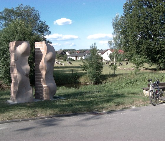 Nims-Radweg: Sandstein-Skulptur, © TI Bitburg/F. Schaal