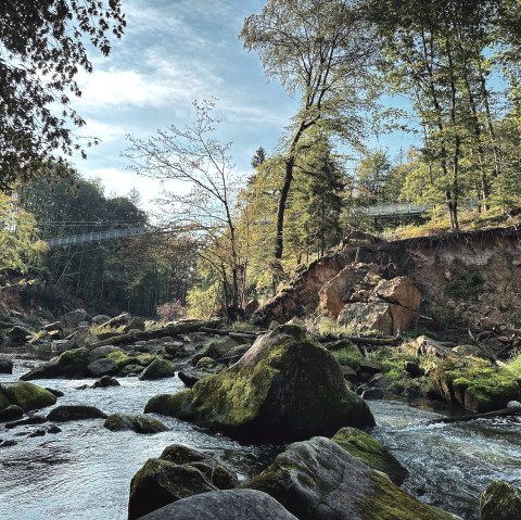 Irreler Wasserf&auml;lle mit H&auml;ngebr&uuml;cke, &copy; Felsenland S&uuml;deifel Tourismus GmbH