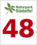 Logo of the Southern Eifel Nature Park with the red number 48 and green leaves.