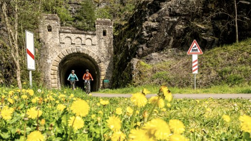 Enz-Radweg, ancien tunnel ferroviaire près de Neuerburg, © Eifel Tourismus GmbH, Dominik Ketz